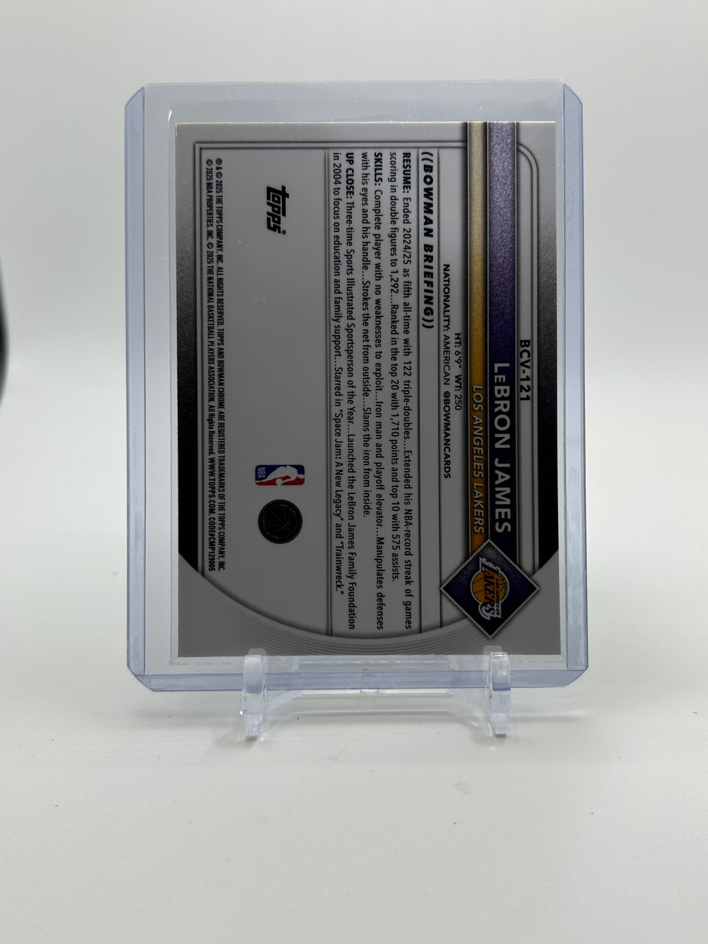 2025-26 Bowman Chrome Lebron James Mega Prizm SP