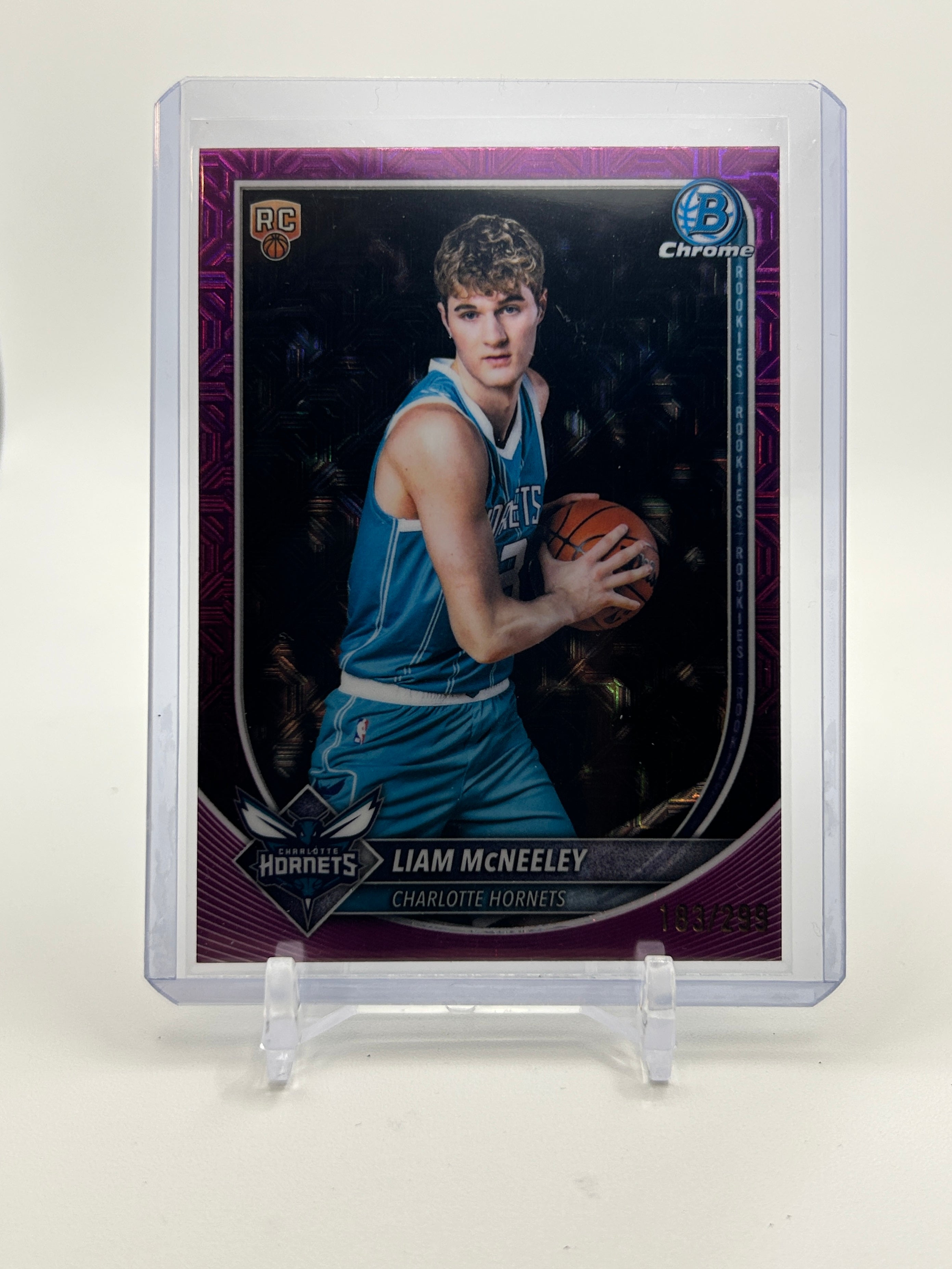 2025-26 Bowman Chrome Liam McNeeley Purple Refractor Rookie /299