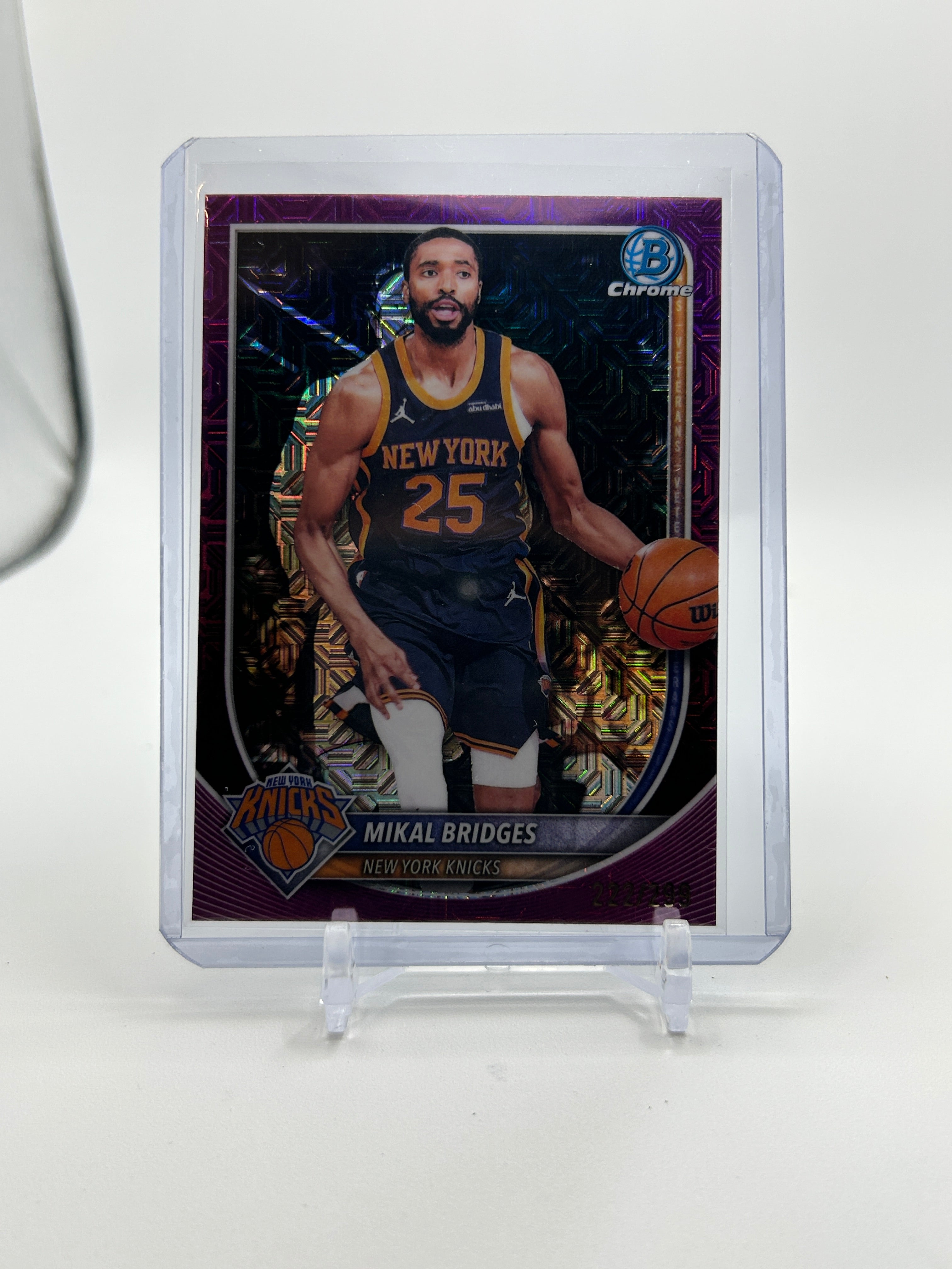 2025-26 Bowman Chrome Mikal Bridges Purple Refractor /200
