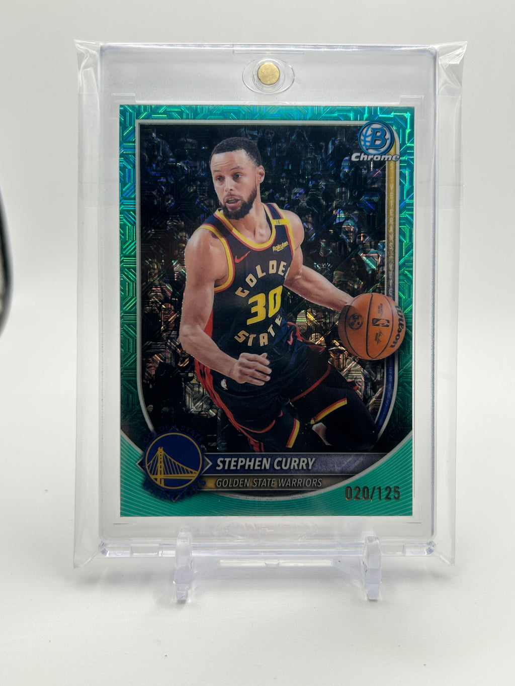 2025-26 Bowman Chrome Stephen Curry Aqua Refractor /125