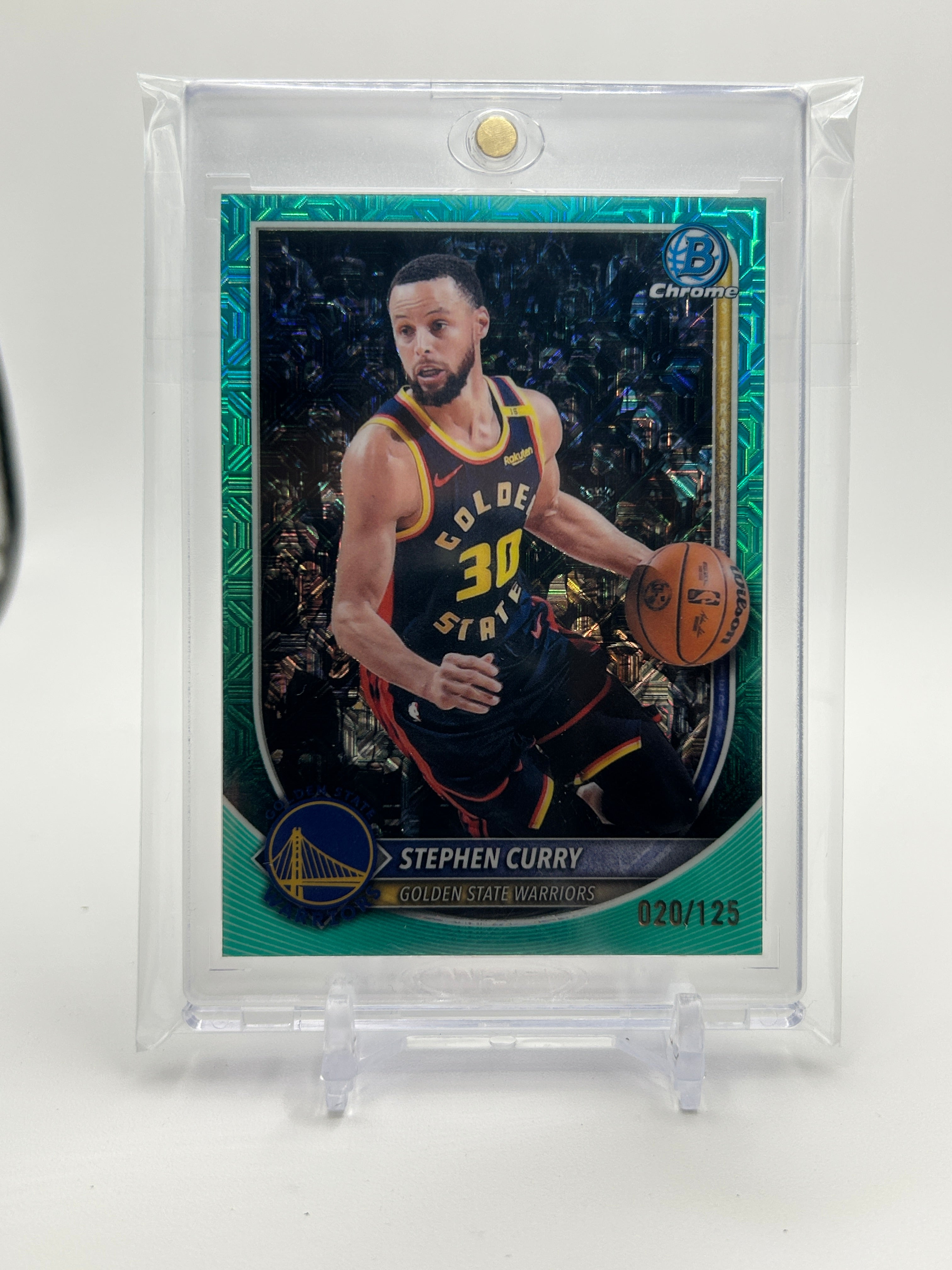 2025-26 Bowman Chrome Stephen Curry Aqua Refractor /125