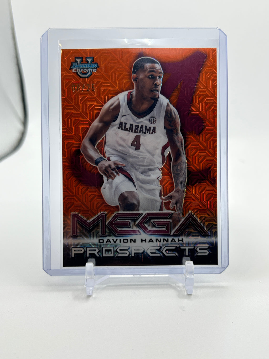 2025-26 Bowman Chrome University Davion Hannah  Mega Orange Refractor /25