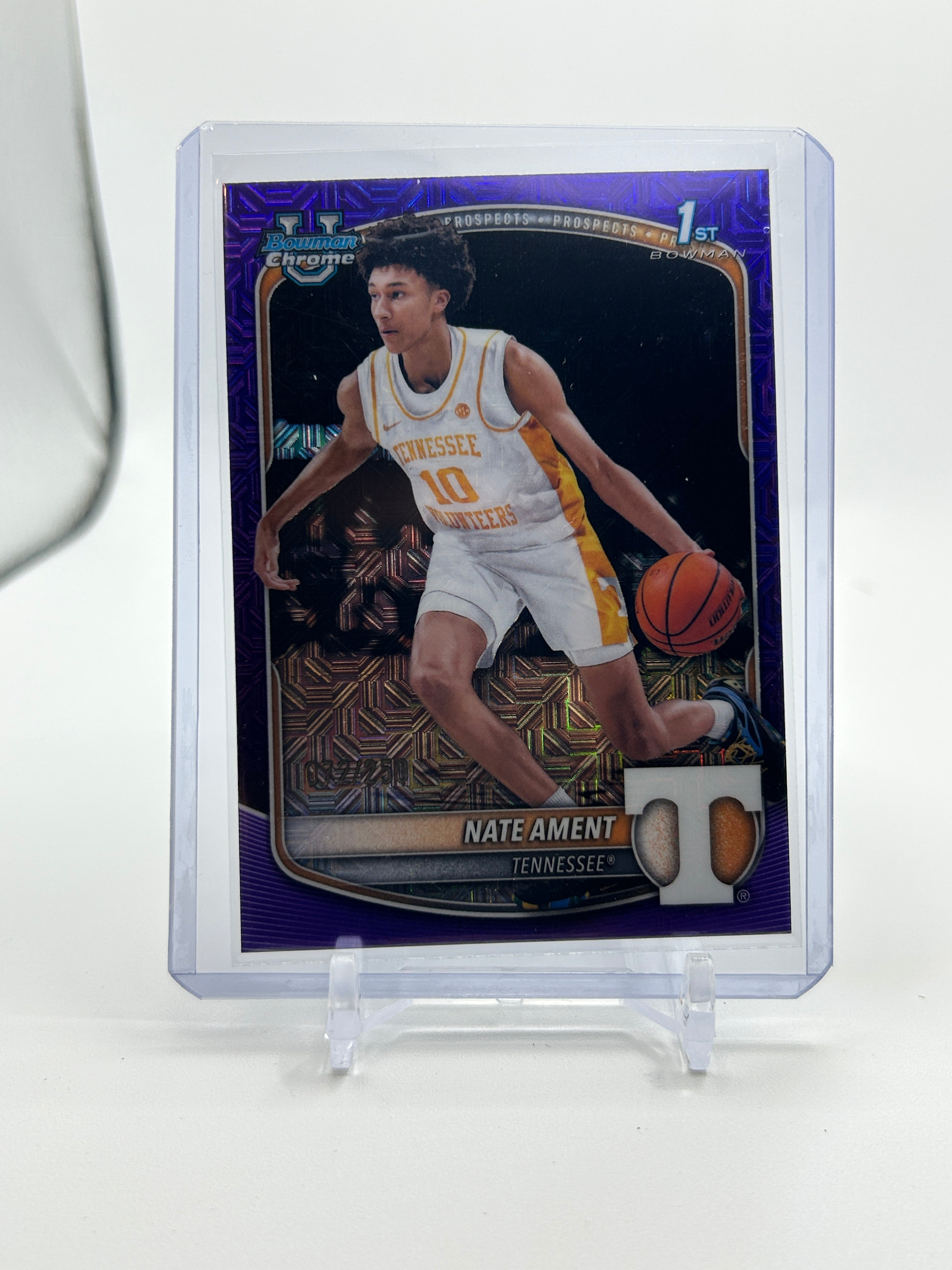 2025-26 Bowman Chrome University Nate Ament 1st Purple Refractor /250