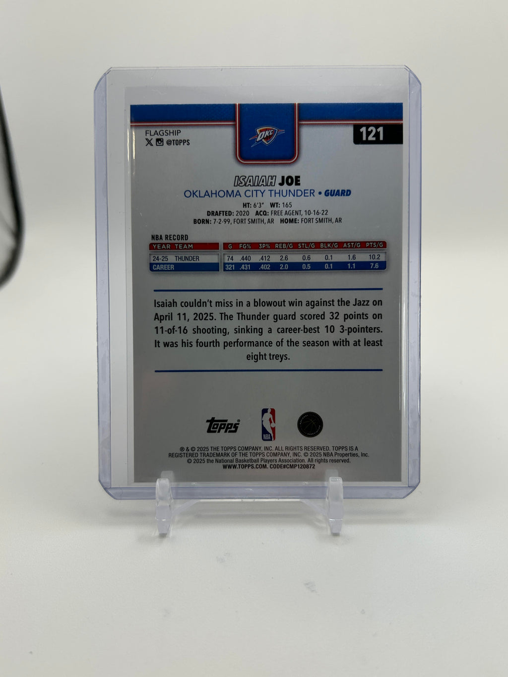 2025-26 Topps Isaiah Joe Gold Border /2025