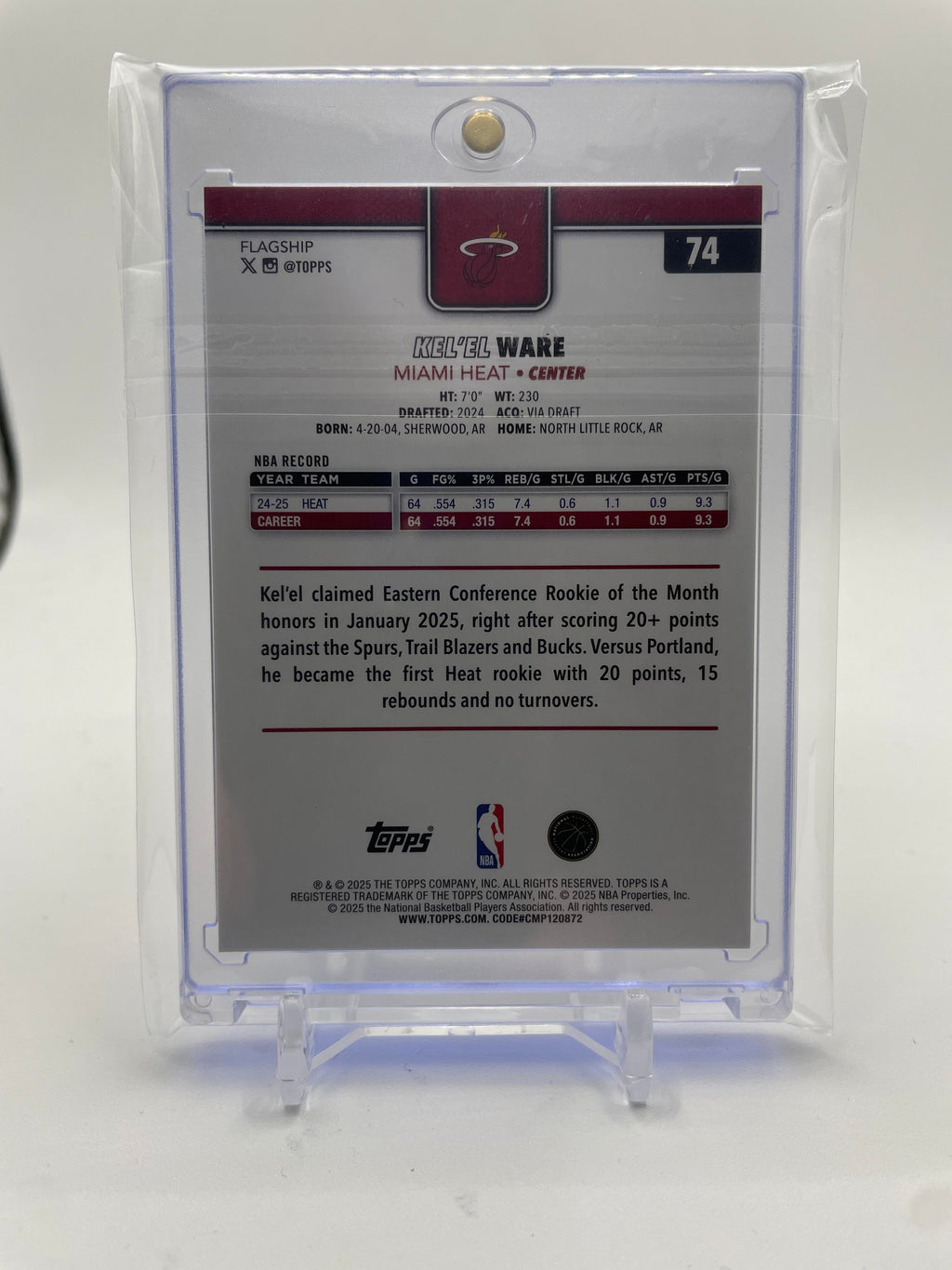 2025-26 Topps Kel'El Ware Gold Border /2025  #74