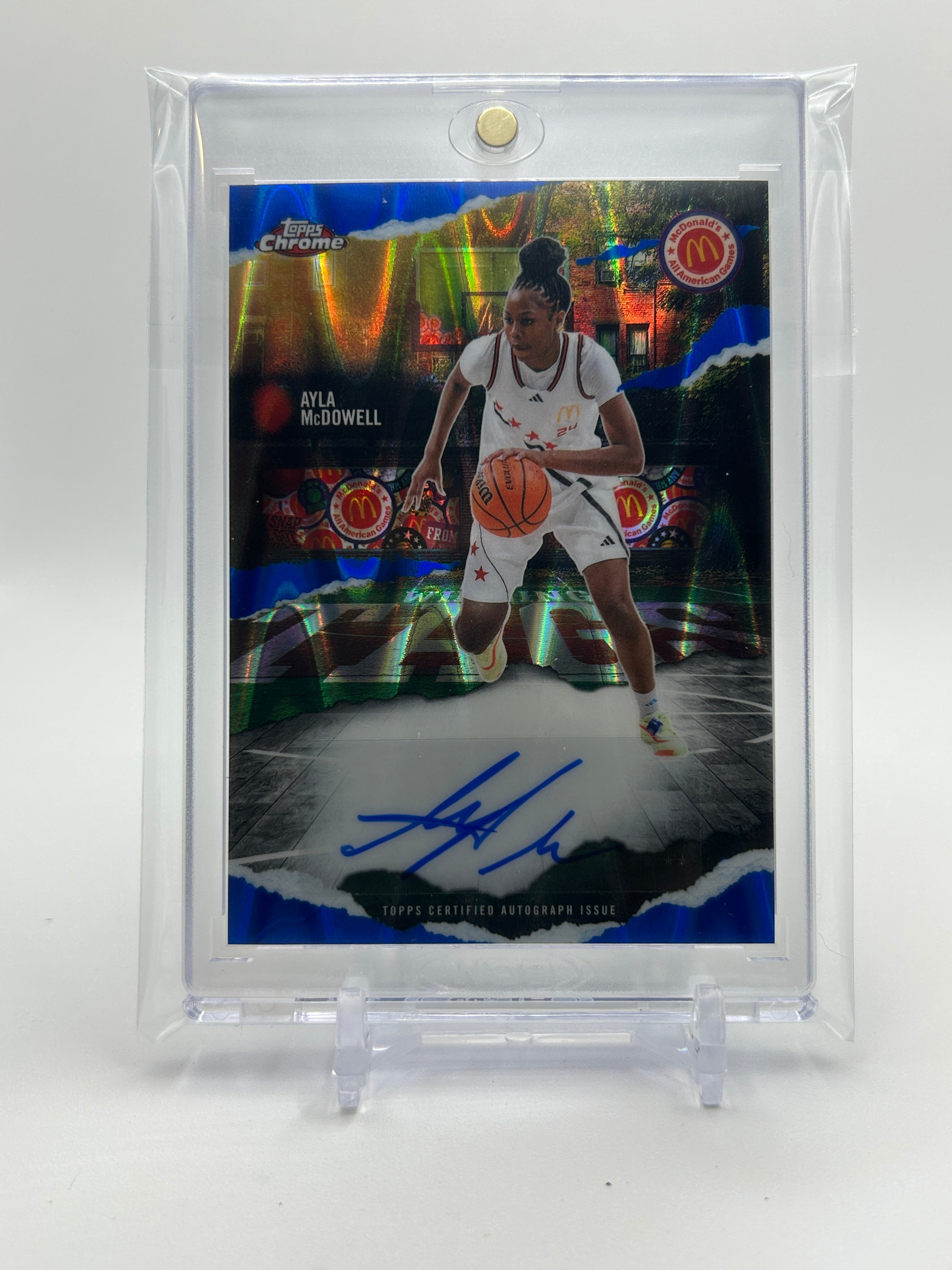 2025-26 Topps McDonald's Chrome Ayla McDowell Winning Tags SP Auto