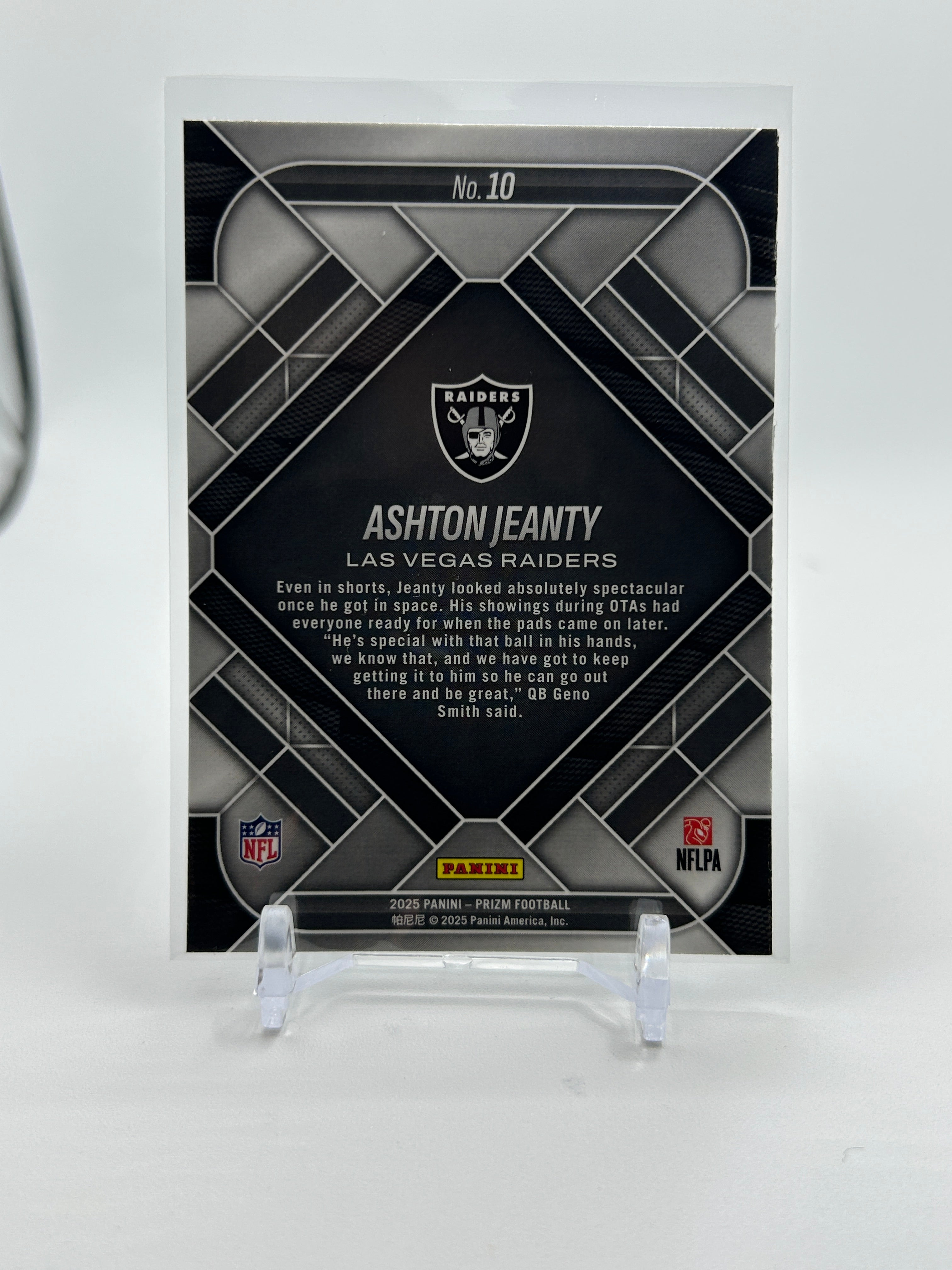 2025 Panini Prizm Ashton Jeanty Emergent Rookie Insert