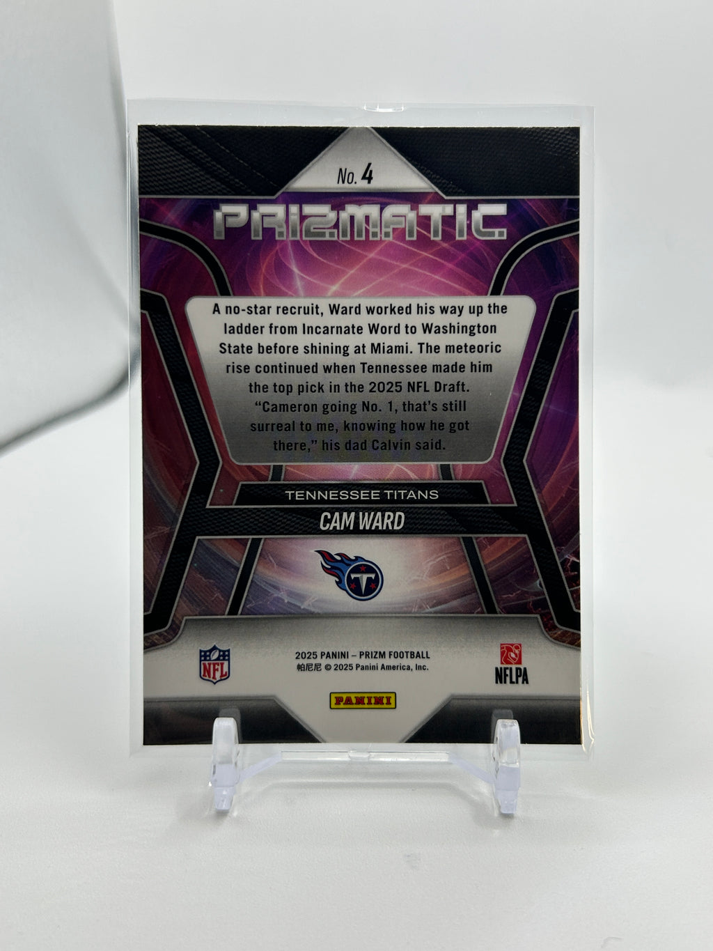 2025 Panini Prizm Cam Ward Prizmatic Rookie Insert