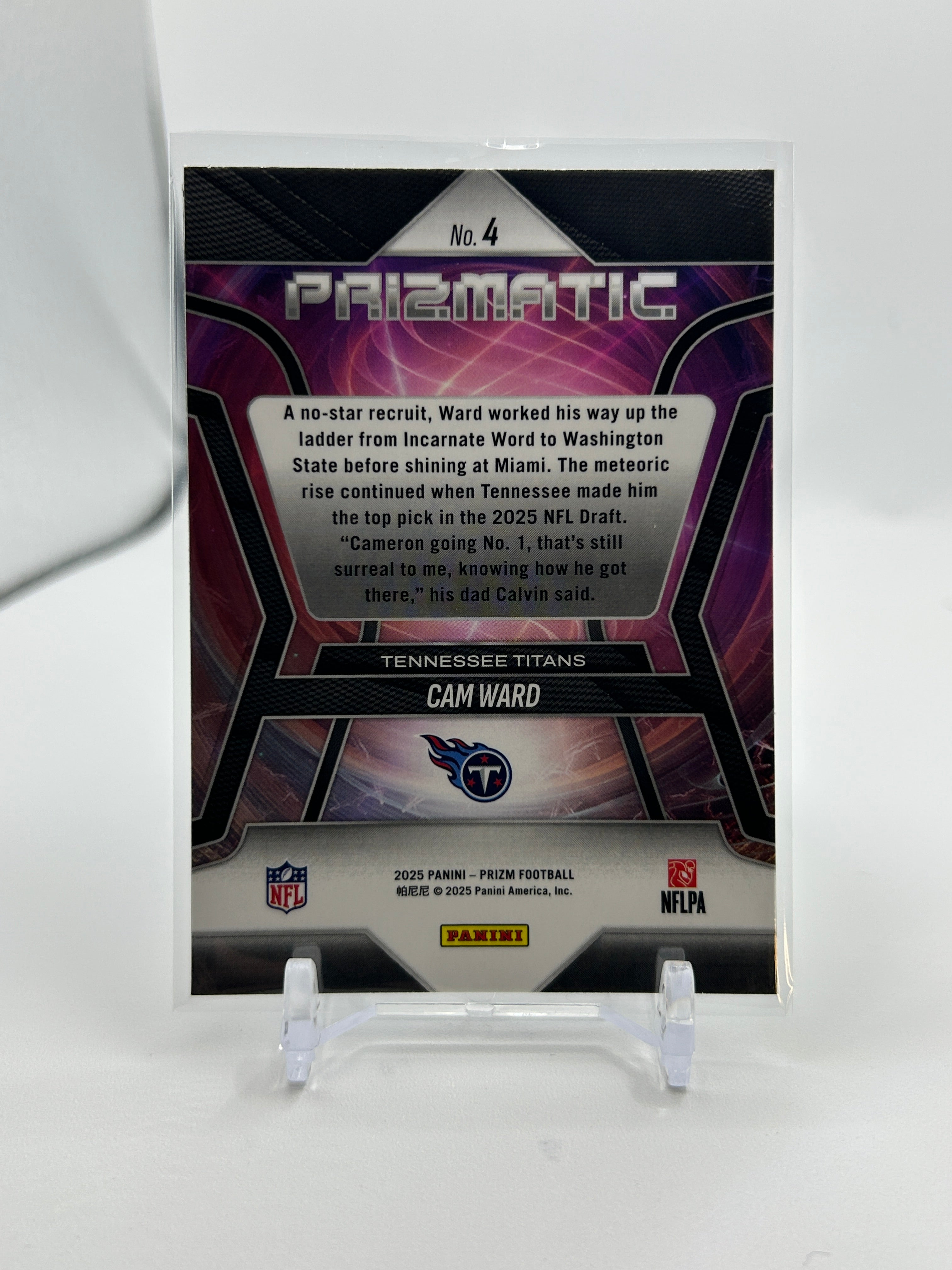 2025 Panini Prizm Cam Ward Prizmatic Rookie Insert
