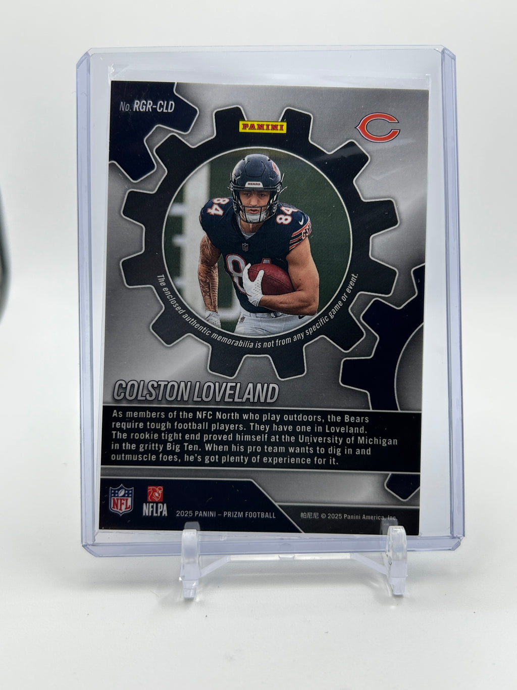 2025 Panini Prizm Colston Loveland Rookie Gear Pink Prizm Patch