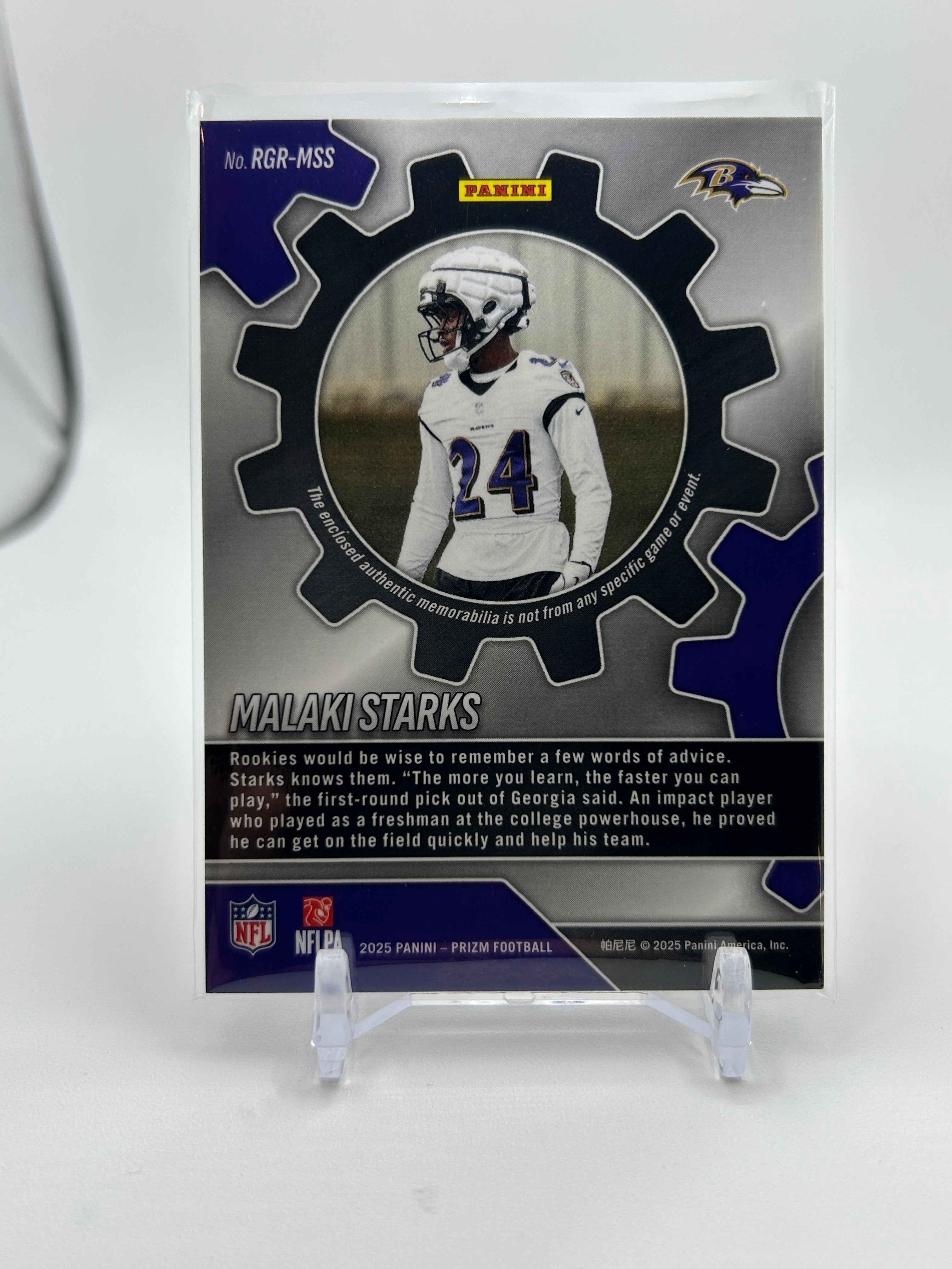 2025 Panini Prizm Malaki Starks Rookie Gear Pink Prizm Patch