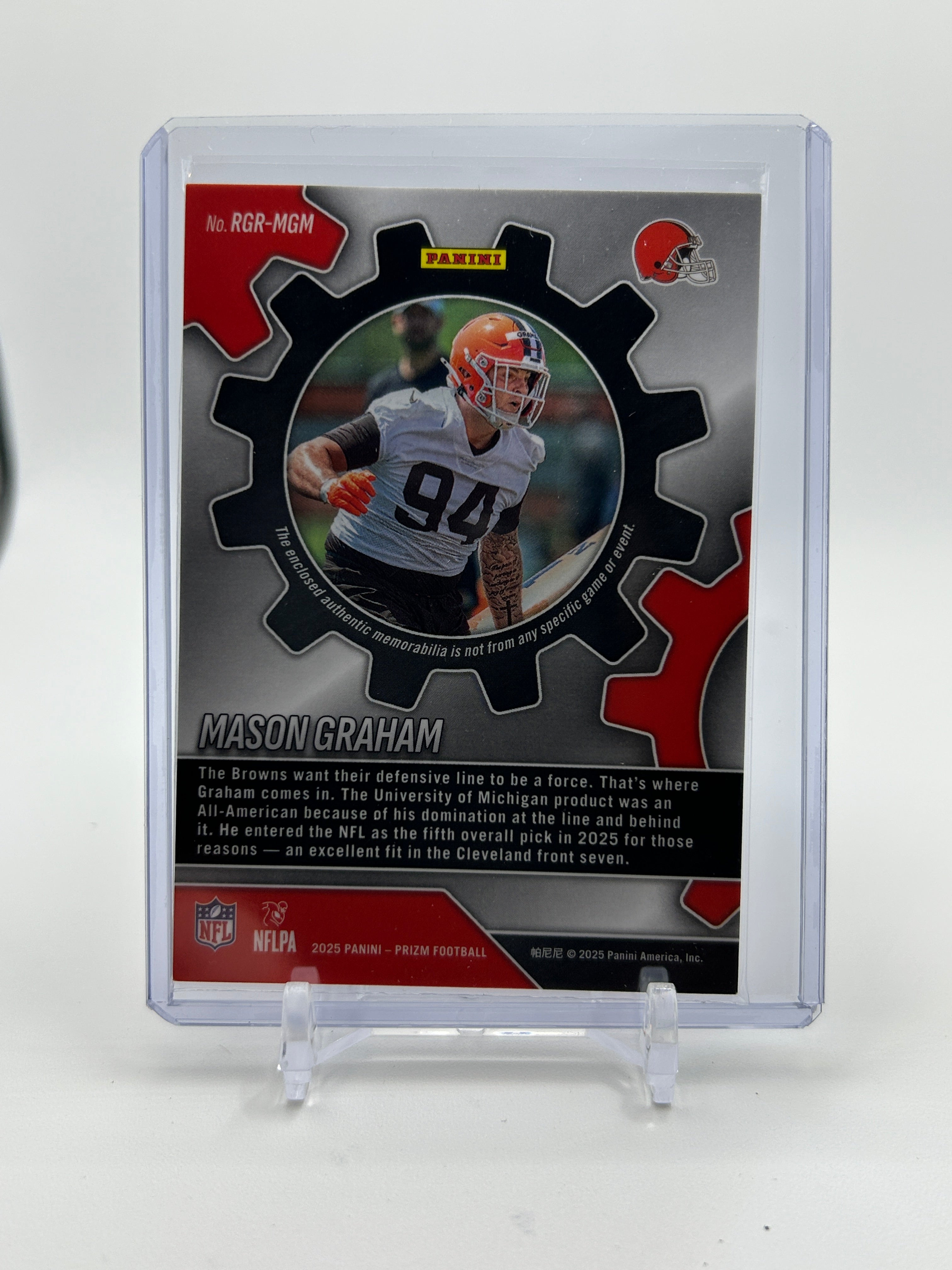 2025 Panini Prizm Mason Graham Rookie Gear Pink Prizm Patch