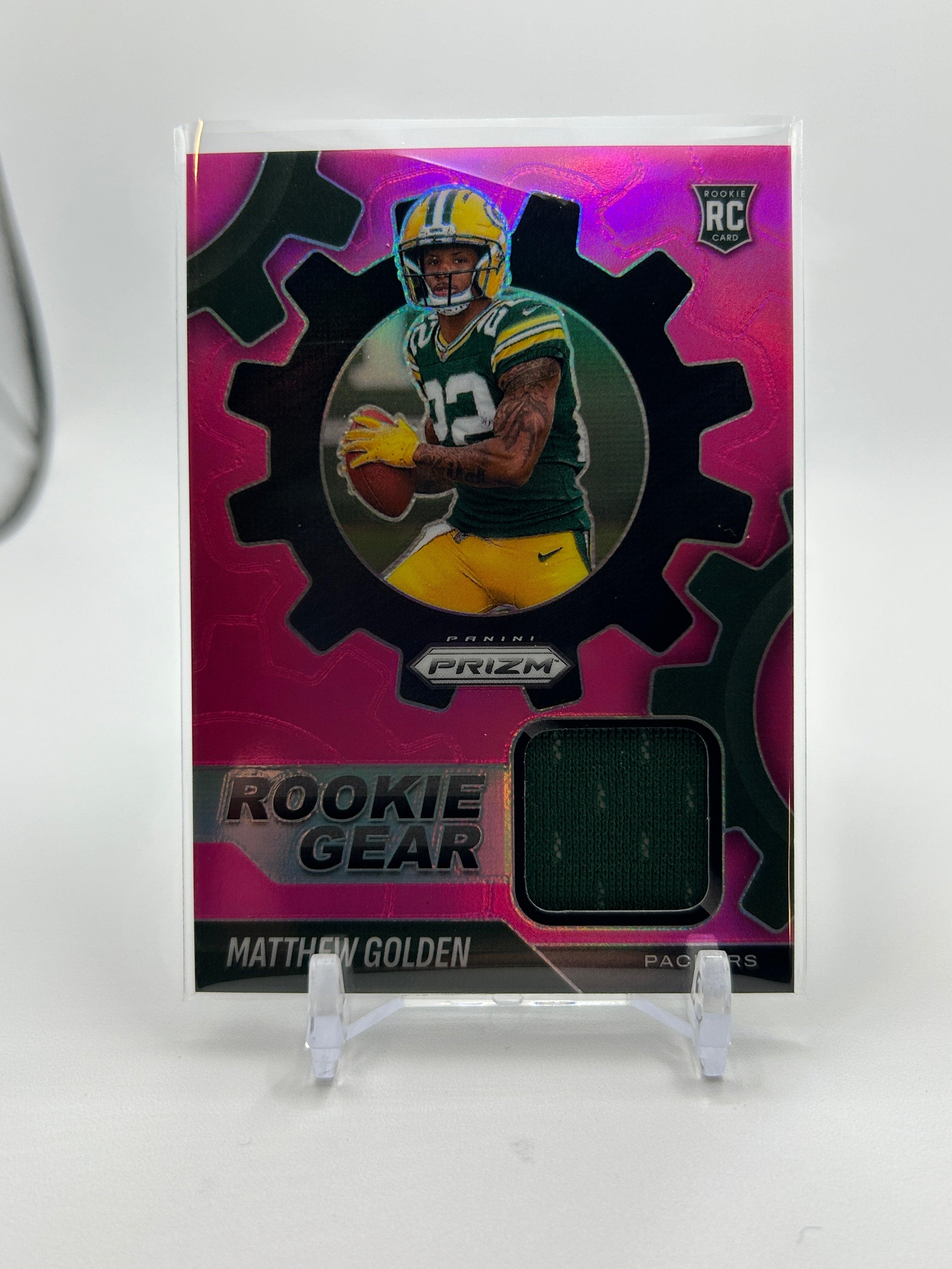 2025 Panini Prizm Matthew Golden Rookie Gear Pink Prizm Patch