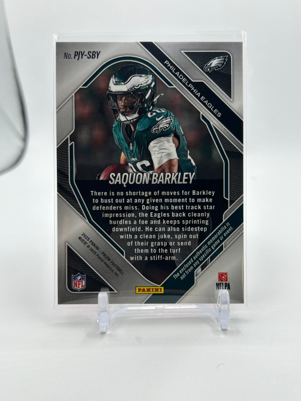 2025 Panini Prizm Saquon Barkley Premier Pink Prizm Patch
