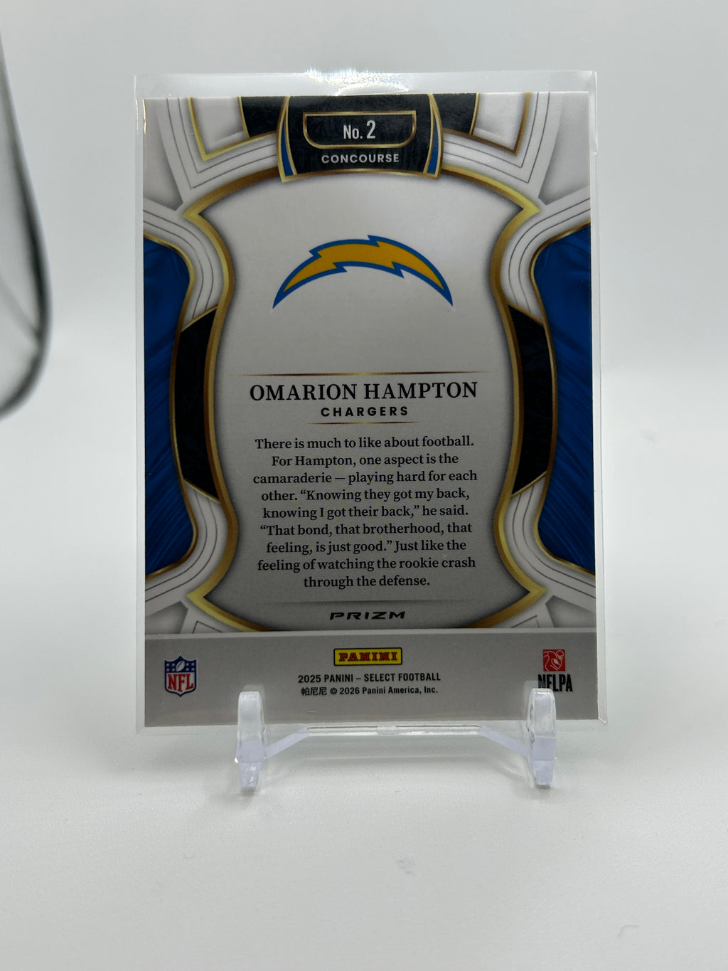 2025 Panini Select Omarion Hampton Concourse Silver Prizm Rookie #2