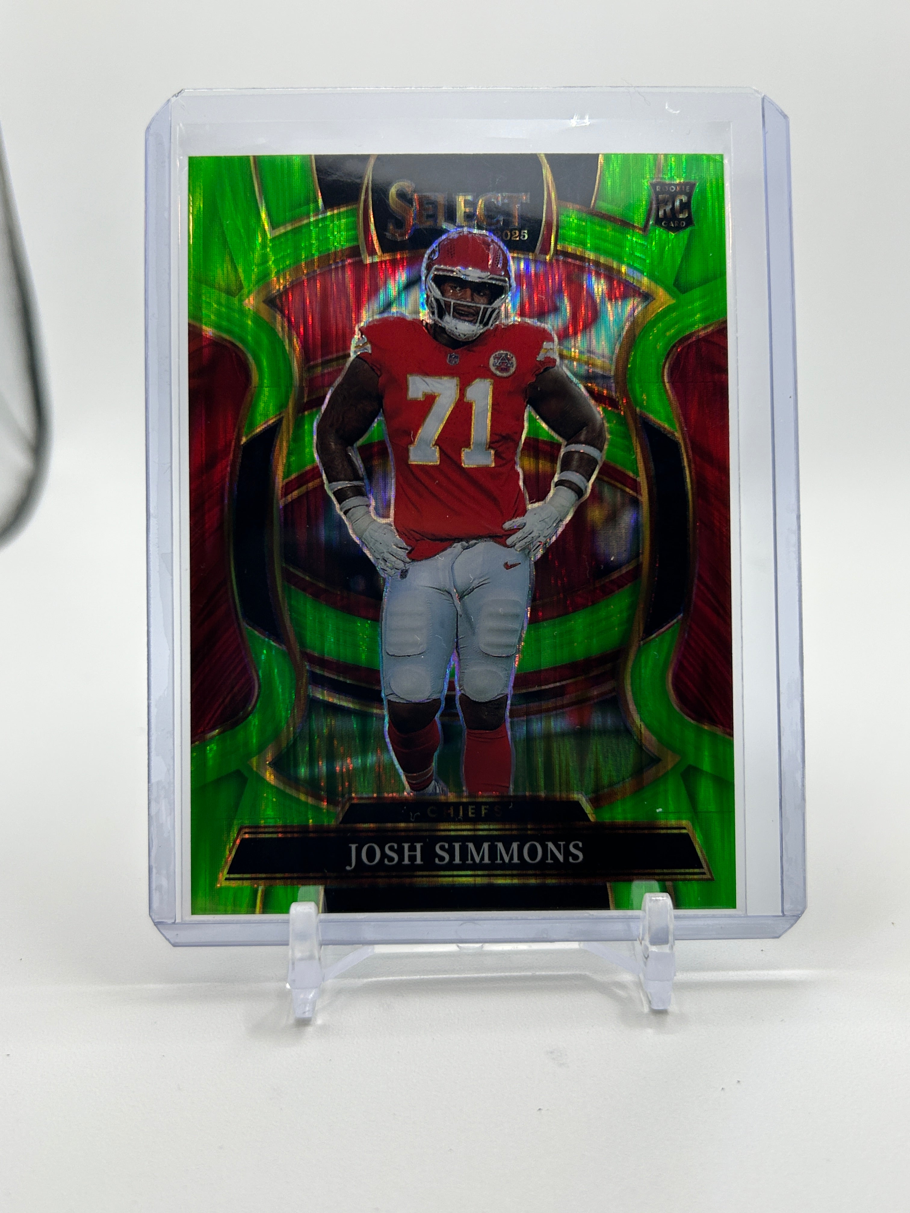 2025 Panini Select  Josh Simmons Concourse Lime Green Prizm Rookie /699