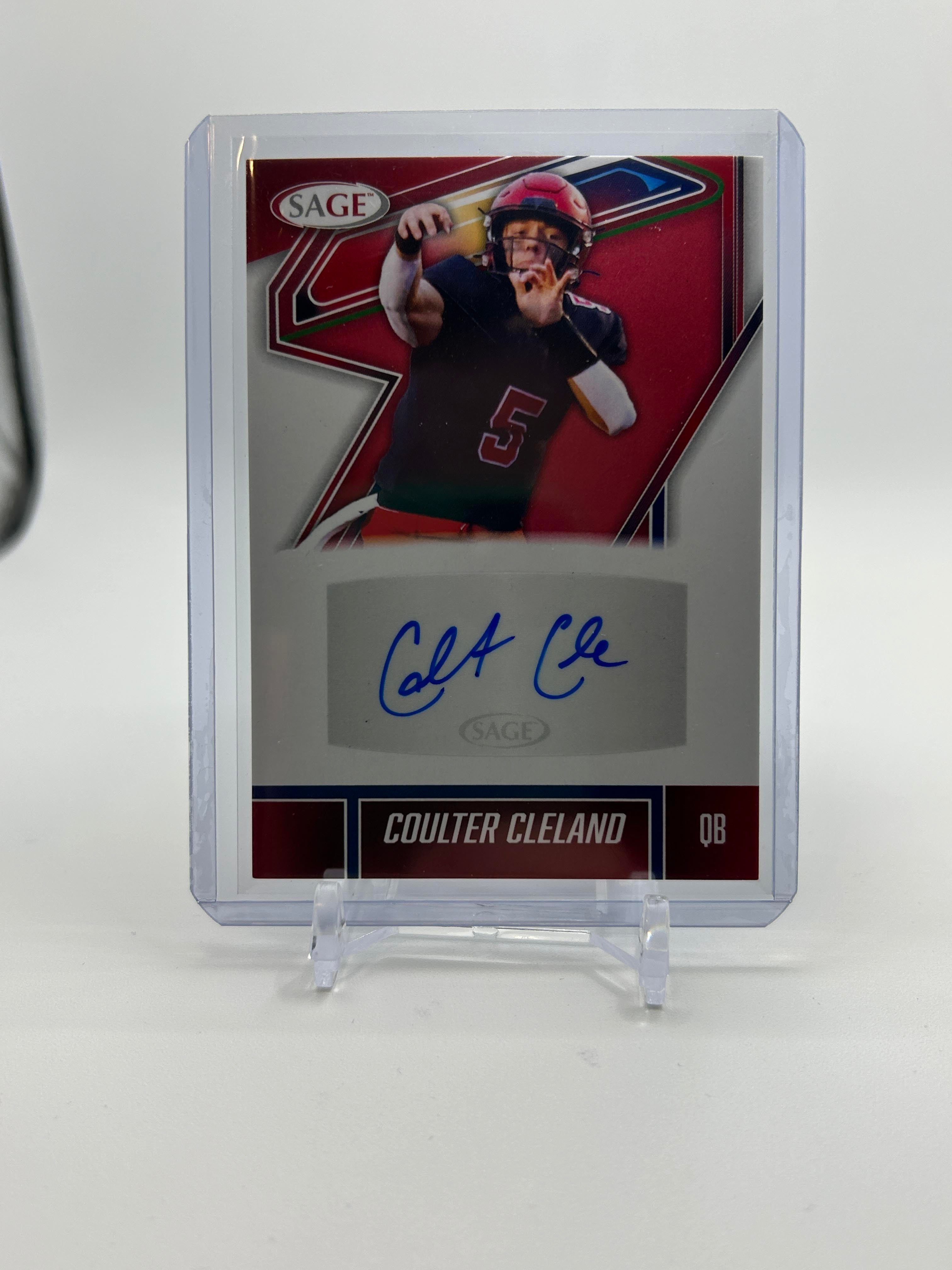 2025 Sage Coulter Cleland Red Rookie Auto