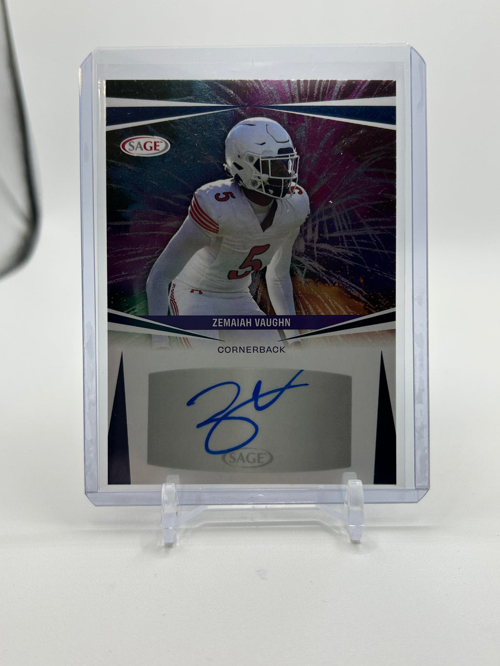 2025 Sage Zemaiah Vaughn Blue Rookie Auto