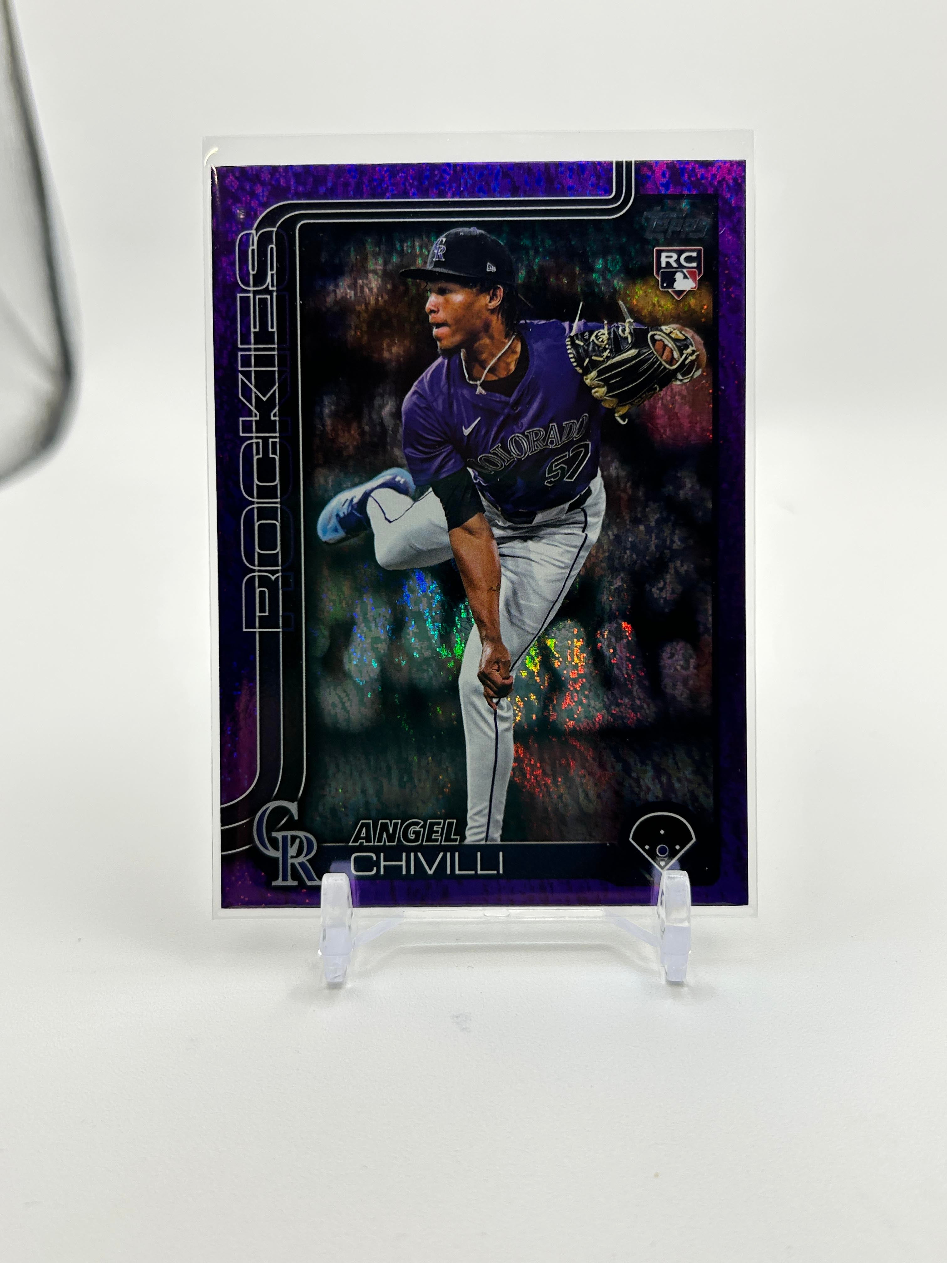2025 Topps Chrome Angel Chivilli Purple Refractor Rookie /250