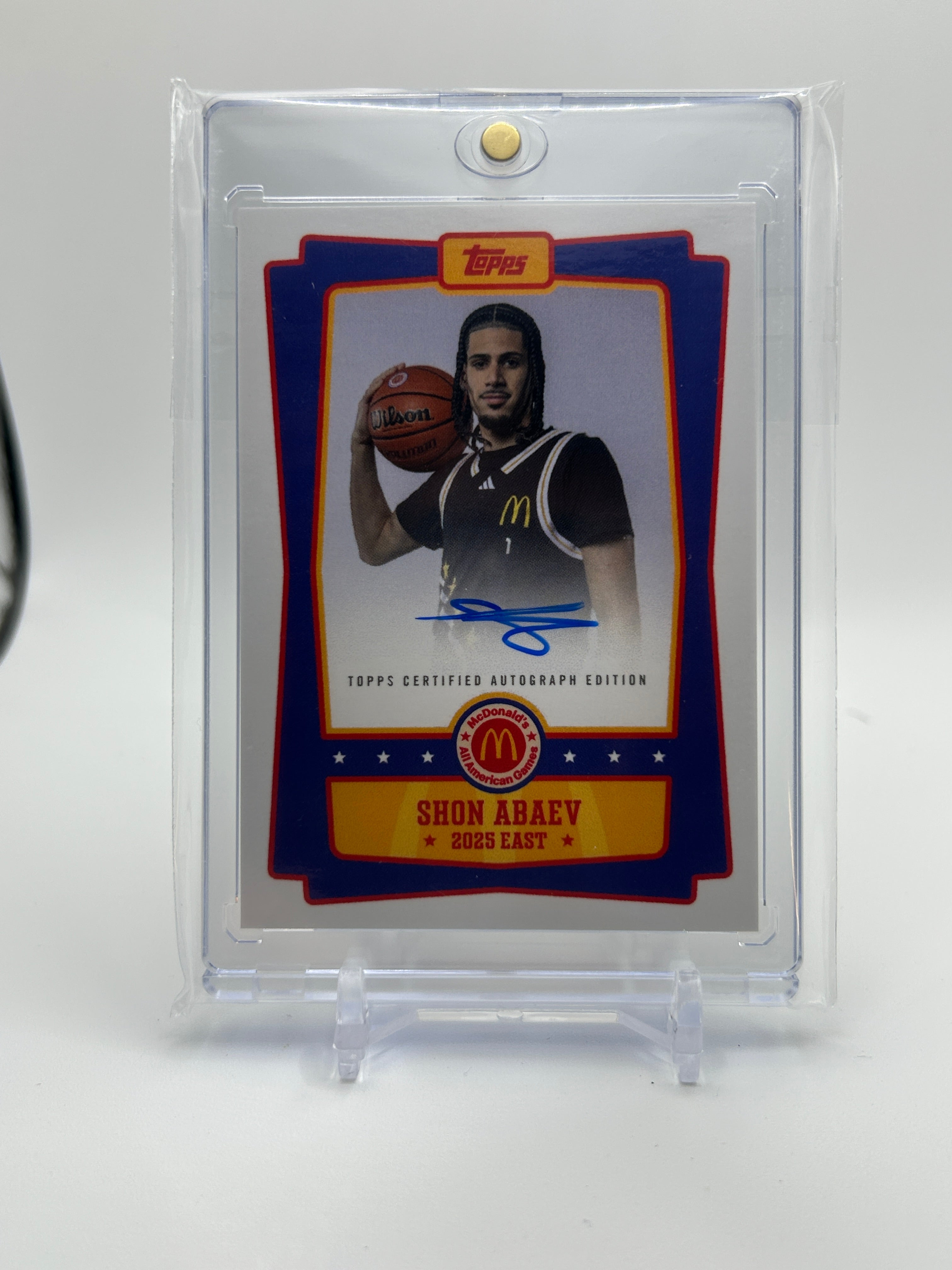 2025 Topps Chrome McDonald's Shon Abaev On-Card Event Auto