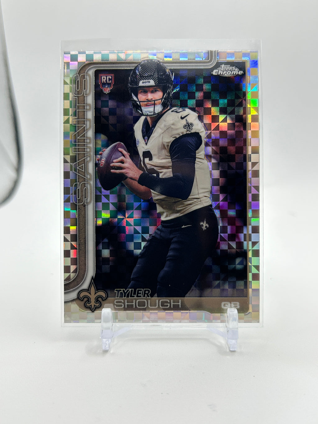 2025 Topps Chrome Tyler Shough Mega Prizm Rookie SP