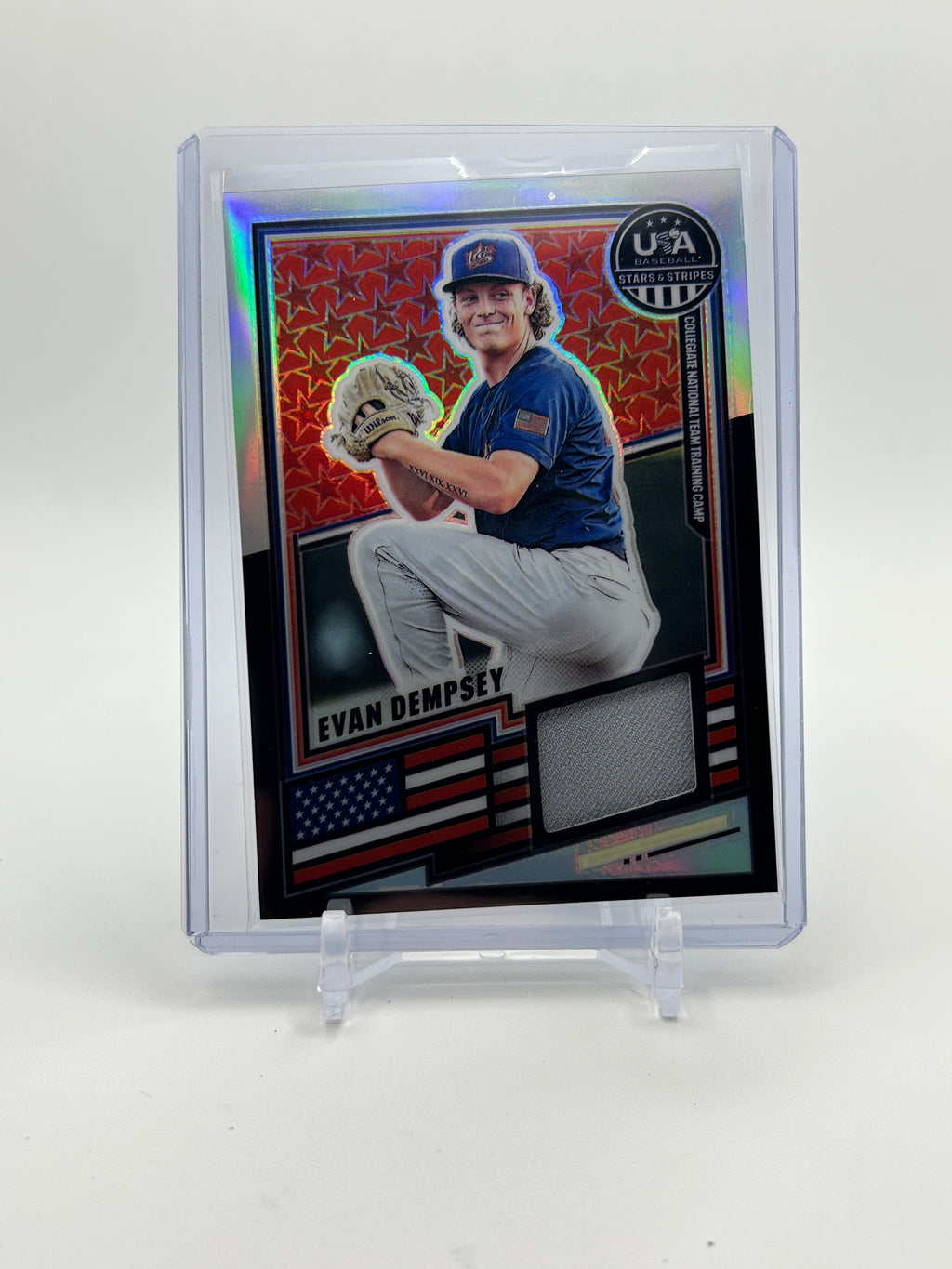 2026 Panini USA Stars & Stripes Evan Dempsey Silver Prizm Patch
