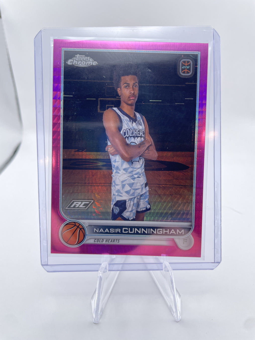 2022-23 Topps OTE Chrome Naasir Cunningham Pink Refractor /150