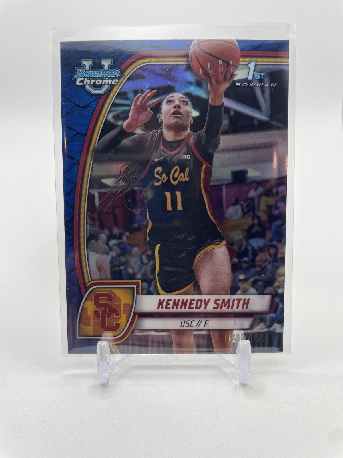 2024-25 Bowman U Chrome Kennedy Smith Blue Refractor + Insert /150 + Aqua /299