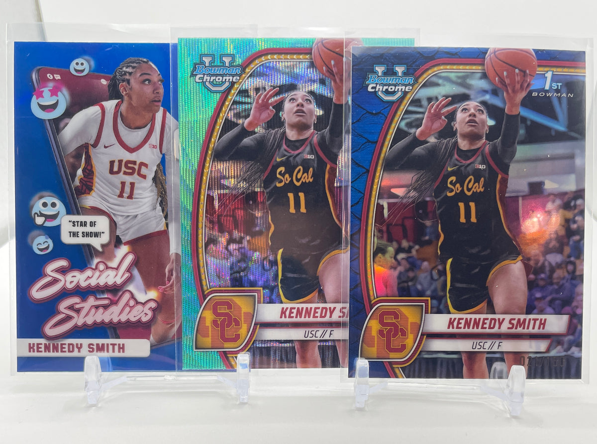 2024-25 Bowman U Chrome Kennedy Smith Blue Refractor + Insert /150 + Aqua /299