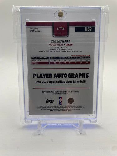 2025-26 Topps Holiday Kel'El Ware Holiday Mega Auto #H59
