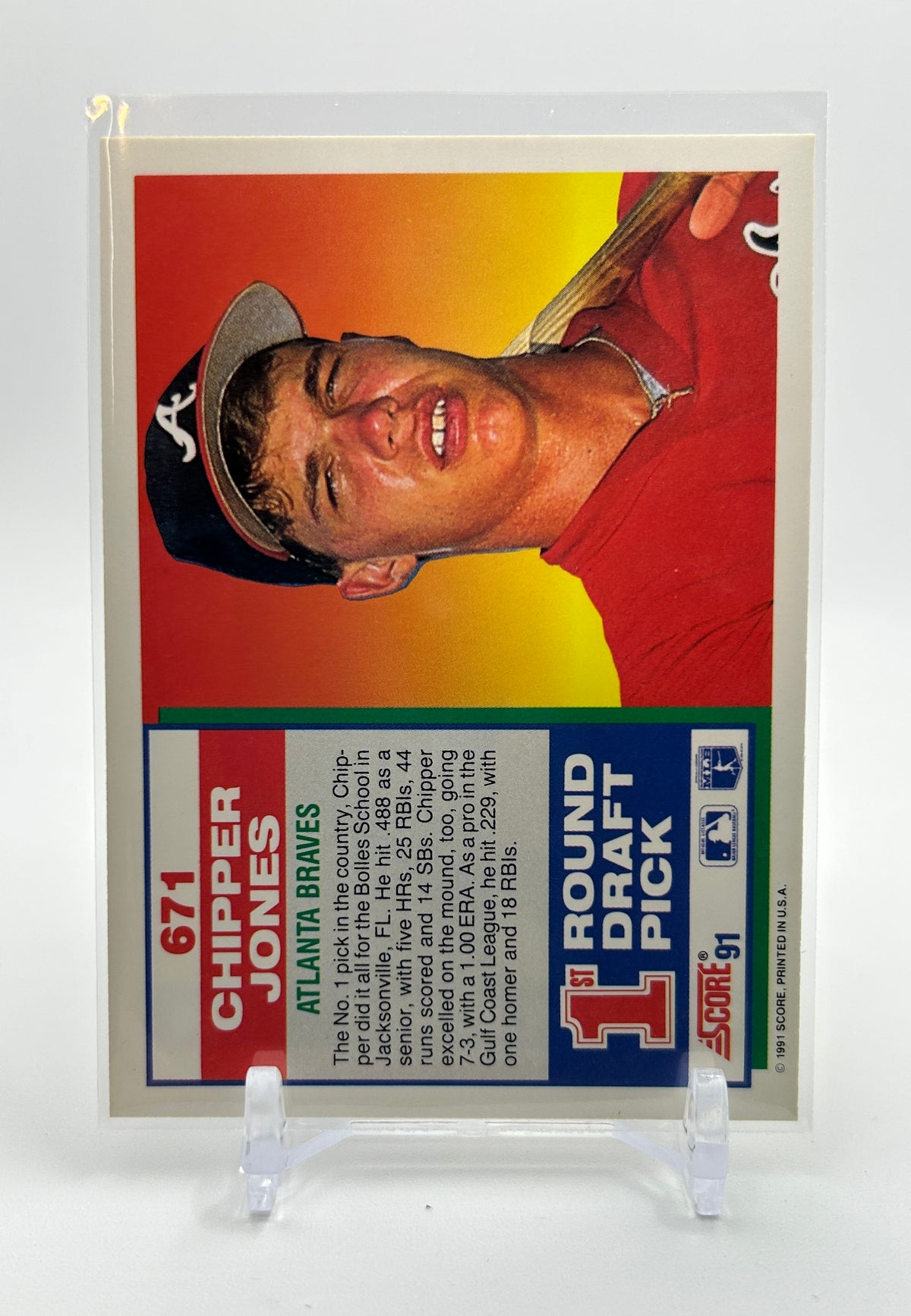 1991 Score Chipper Jones Rookie #671