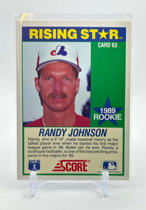 1989 Score Rising Star Randy Johnson Rookie #63