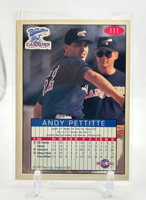 1993 Fleer Excel Andy Pettitte Rookie Propect #111
