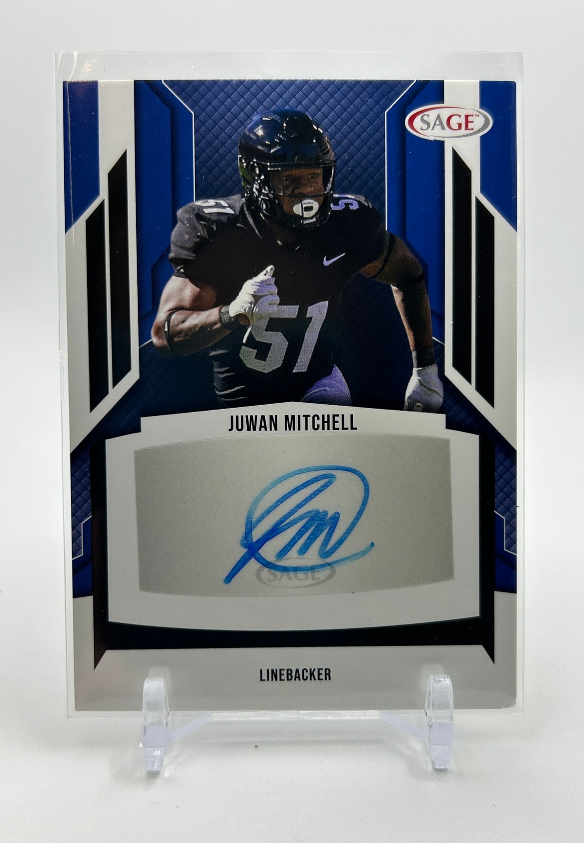 2024 Sage Juwan Mitchell Blue Rookie Auto #A-JM5