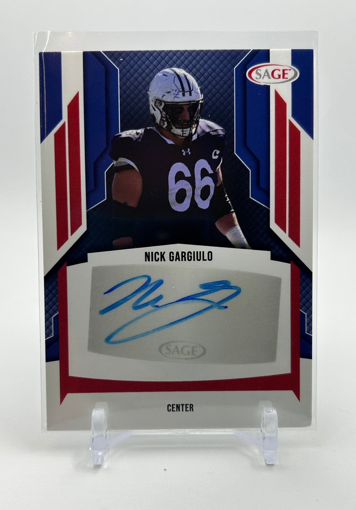 2024 Sage Nick Gargiulo Blue Rookie Auto #A-NG