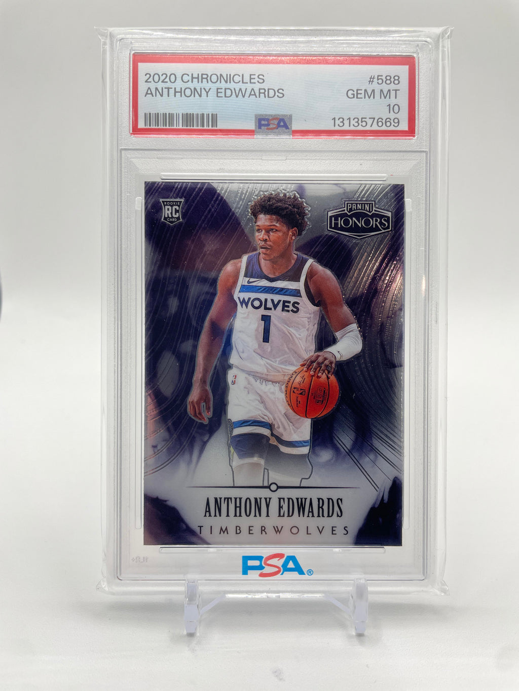 2020-21 Panini Chronicles Anthony Edwards Honors Rookie PSA 10 #588