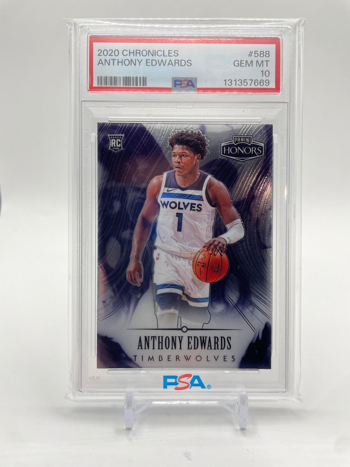 2020-21 Panini Chronicles Anthony Edwards Honors Rookie PSA 10 #588