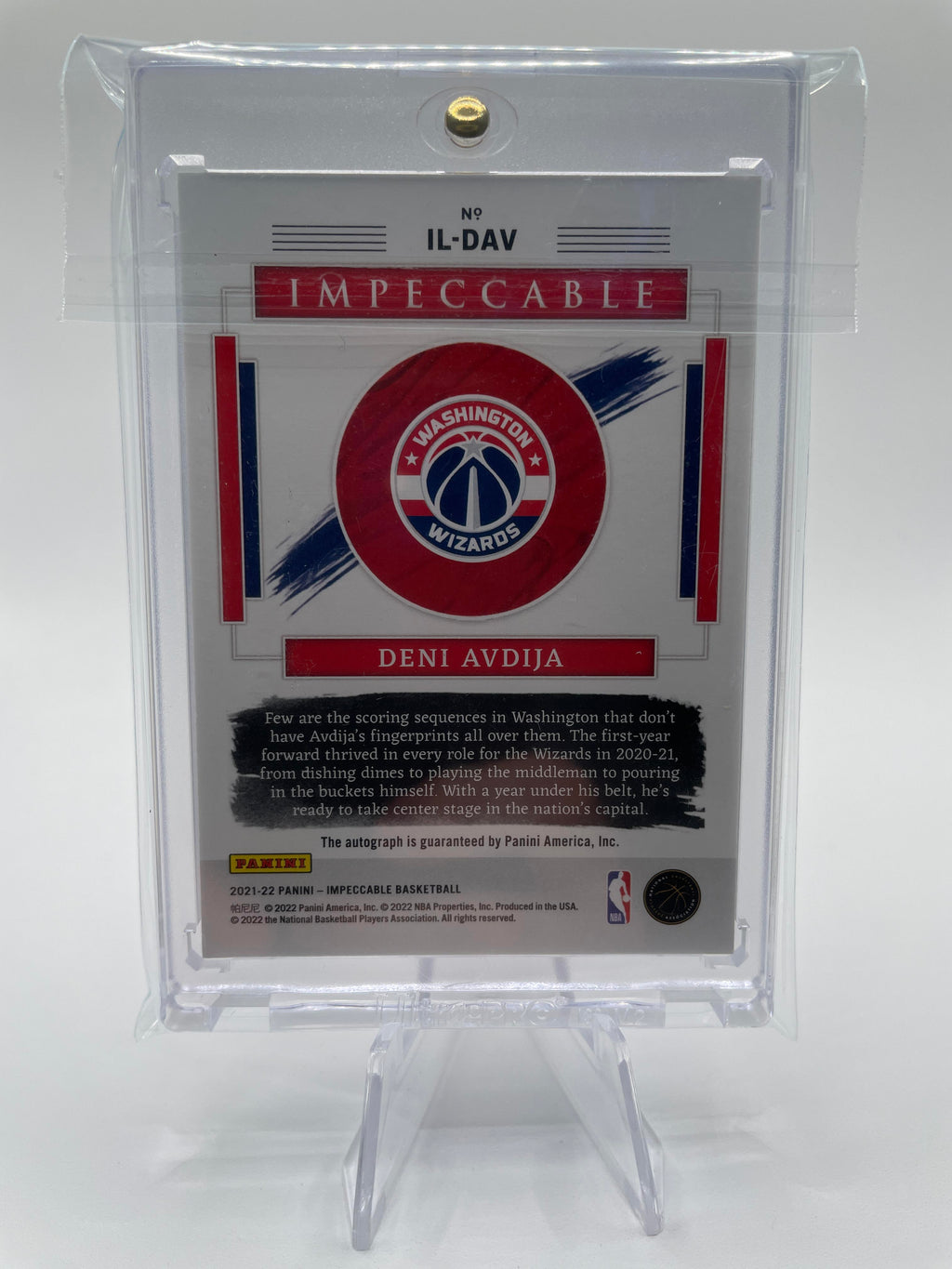 2020-21 Panini Impeccable Deni Avdija Illustrious Ink On-Card Rookie Auto /88