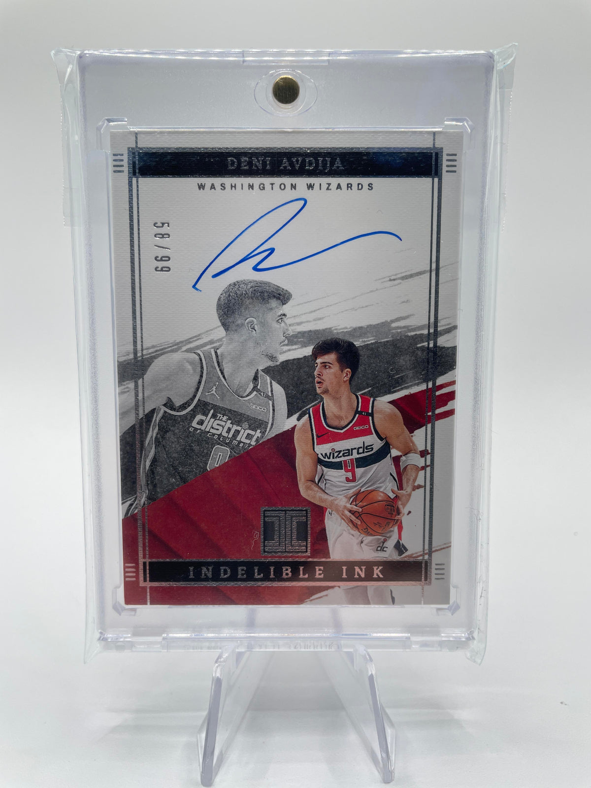 2020-21 Panini Impeccable Deni Avdija Indelible Ink On-Card Rookie Auto /99