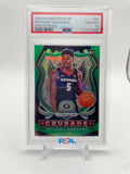 2020-21 Panini Prizm DP Anthony Edwards Crusade Green Prizm Rookie PSA 10