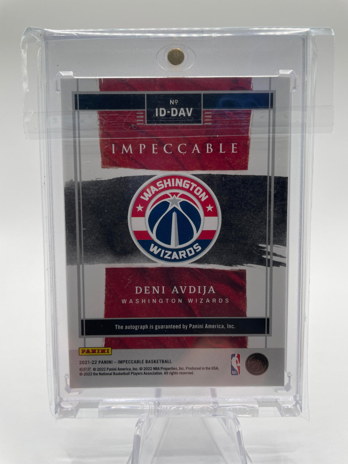 2020-21 Panini Impeccable Deni Avdija Indelible Ink On-Card Rookie Auto /99