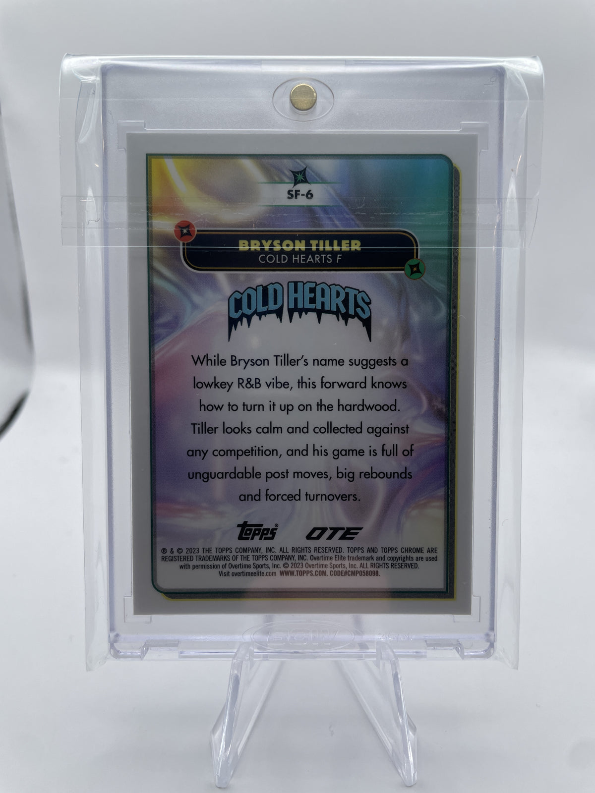 2022-23 Topps OTE Chrome Bryson Tiller Super Fly Refractor Rookie SP #SF-6