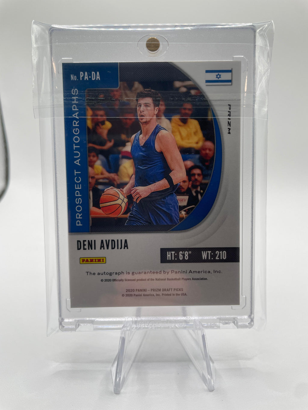 2020-21 Panini Prizm Draft Picks Deni Avdija Green Prizm Rookie Auto #PA-DA