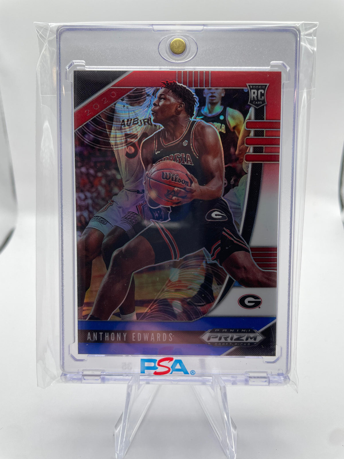 2020-21 Panini Prizm Draft Picks Anthony Edwards Red White Blue Prizm Rookie #1
