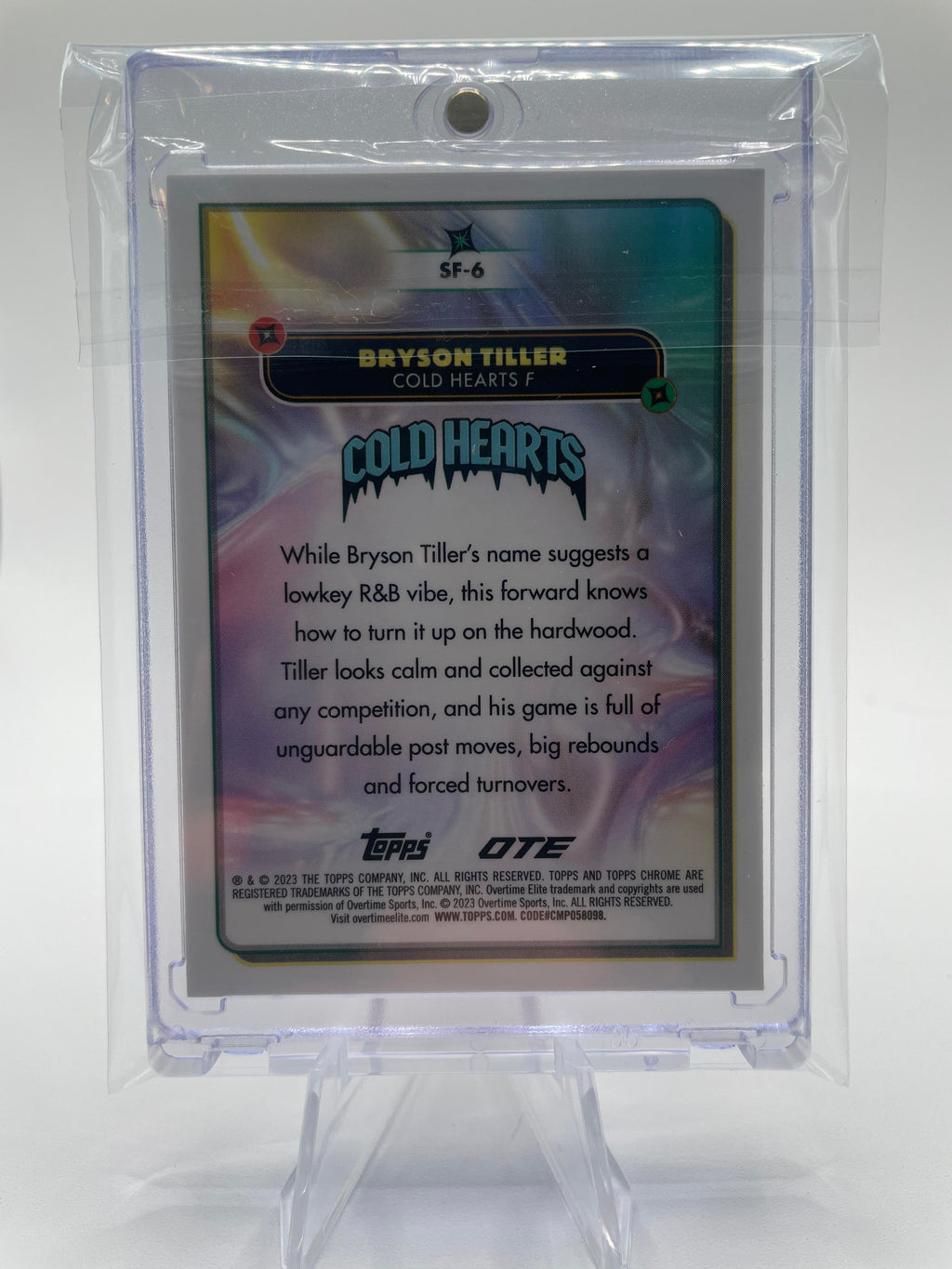 2022-23 Topps OTE Chrome Bryson Tiller Super Fly Refractor Rookie SP #SF-6