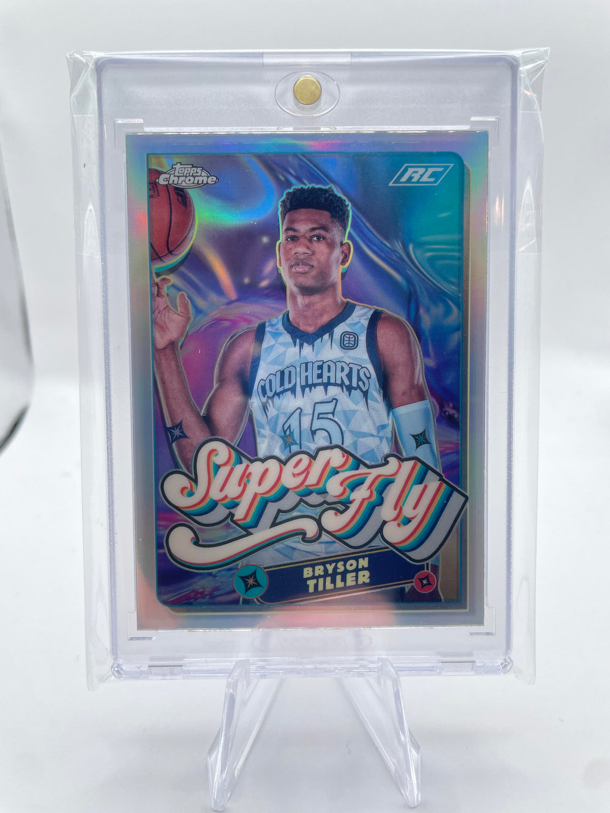 2022-23 Topps OTE Chrome Bryson Tiller Super Fly Refractor Rookie SP #SF-6