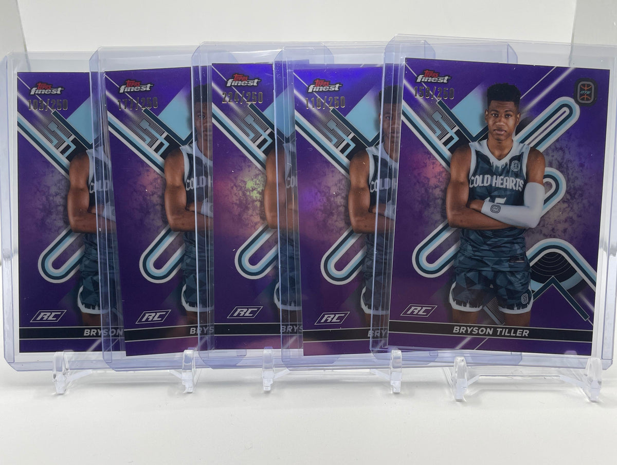 2022-23 Topps OTE Finest Bryson Tiller Purple Refractor Rookie /250 Set (x8)