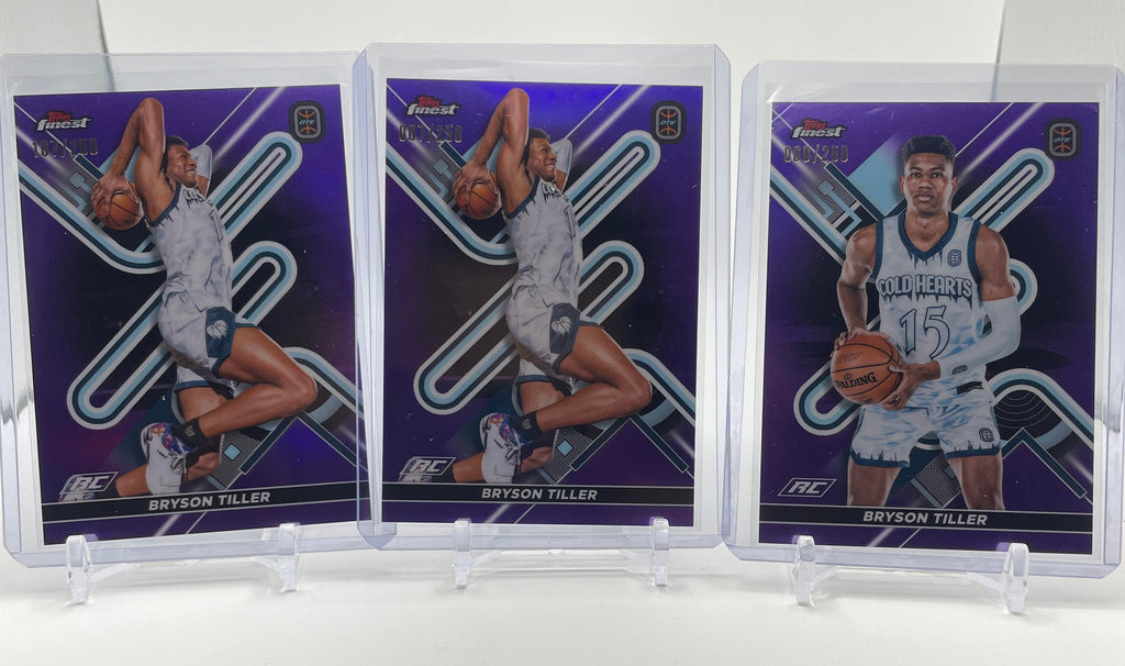 2022-23 Topps OTE Finest Bryson Tiller Purple Refractor Rookie /250 Set (x8)