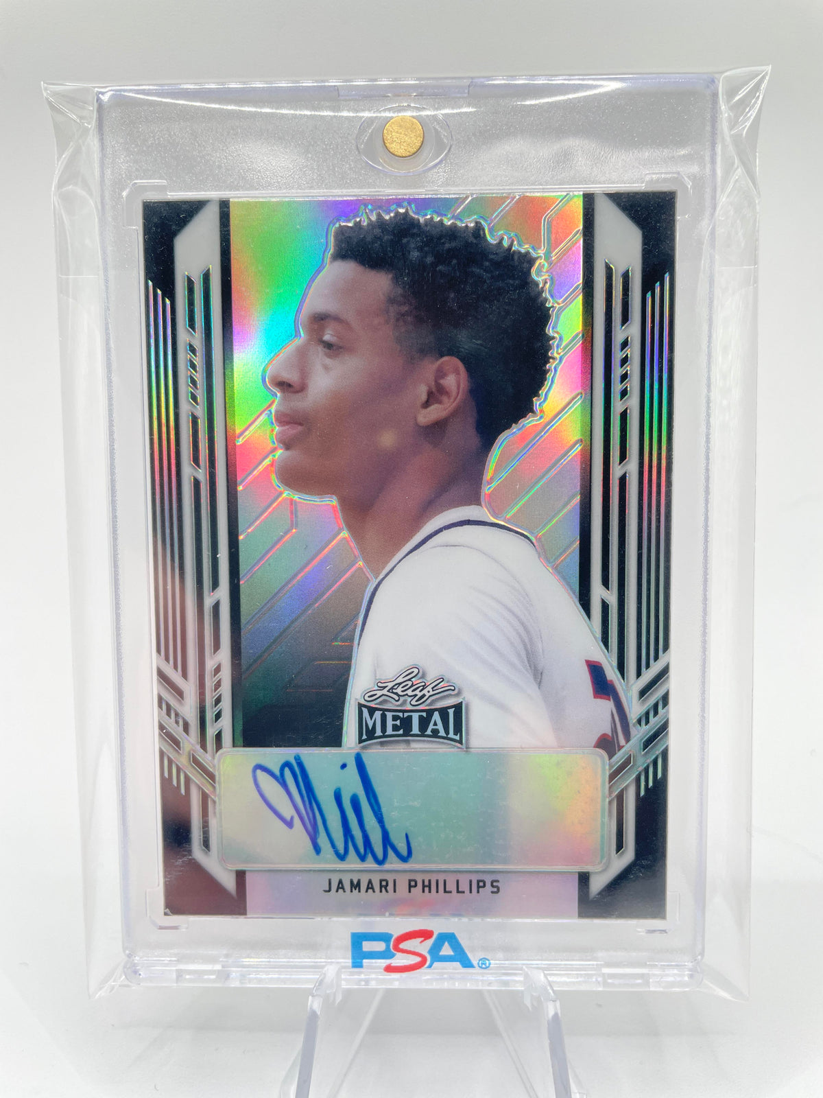 2021-22 Leaf Metal Portrait Jamari Phillips Black Prizm Rookie Auto /10