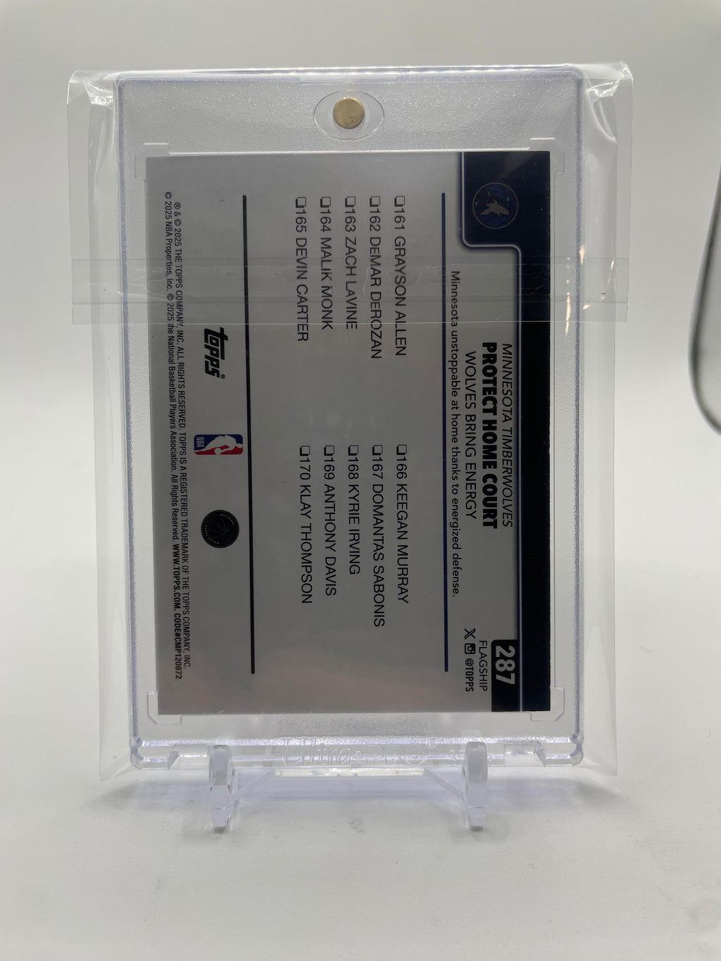 2025-26 Topps Anthony Edwards Protect Home Court Black Parallel /68 #287